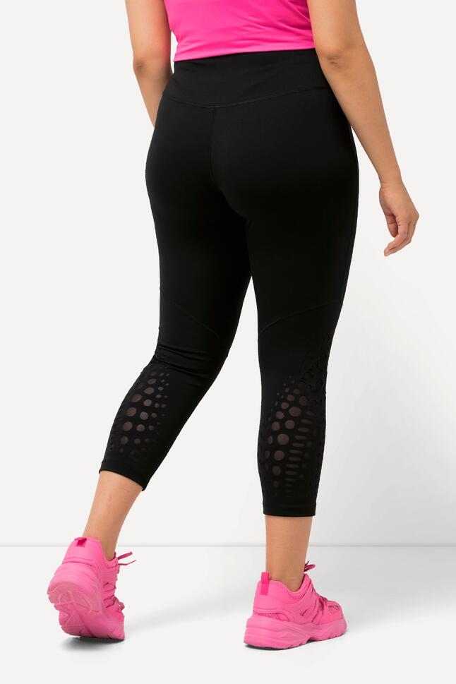 Damskie Sportowe legginsy 7/8 szybkoschnące z wycięciami wysoki stan