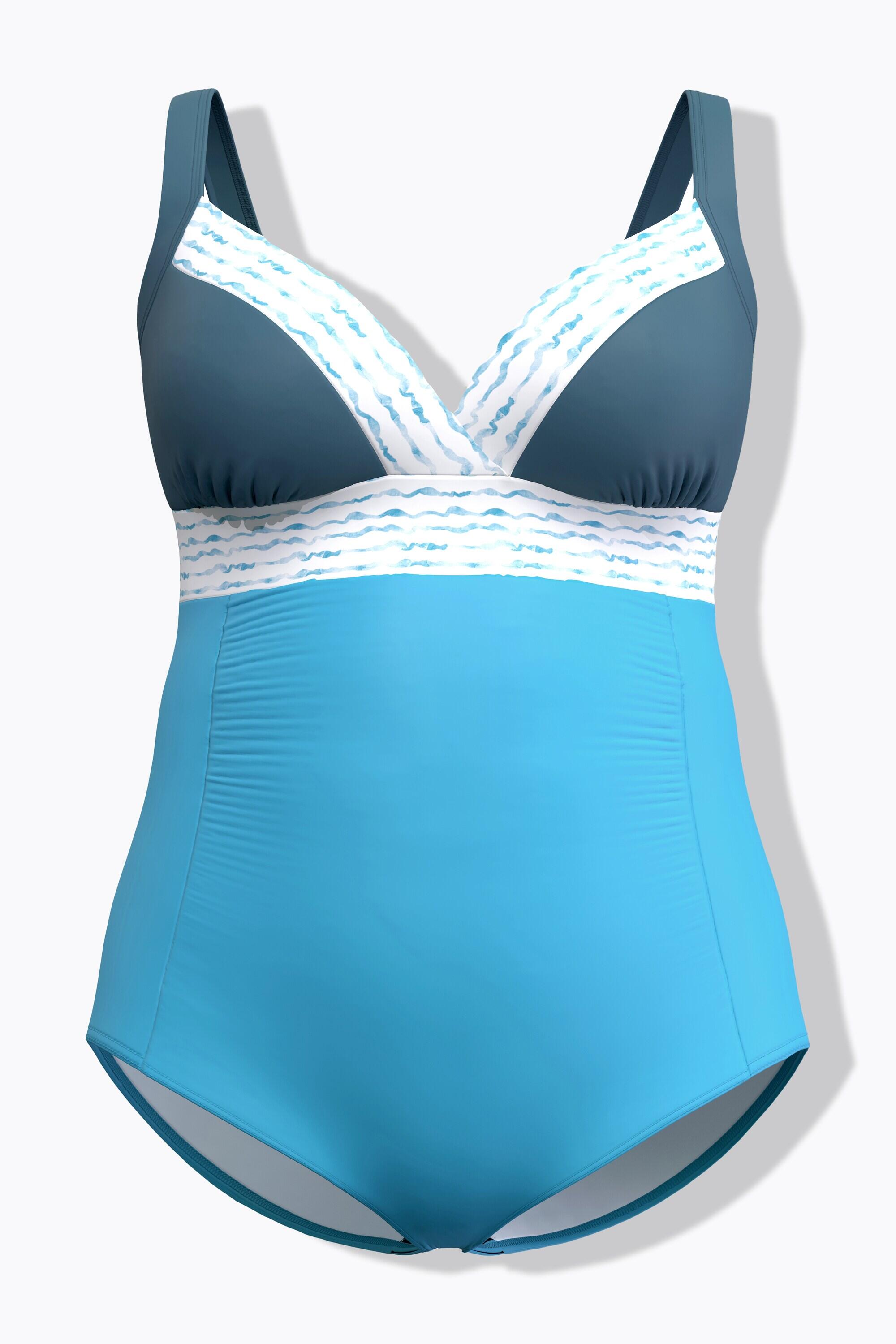 Femme Maillot de bain à bonnets souples. Mélange d'imprimés. Matière recyclée 6/7