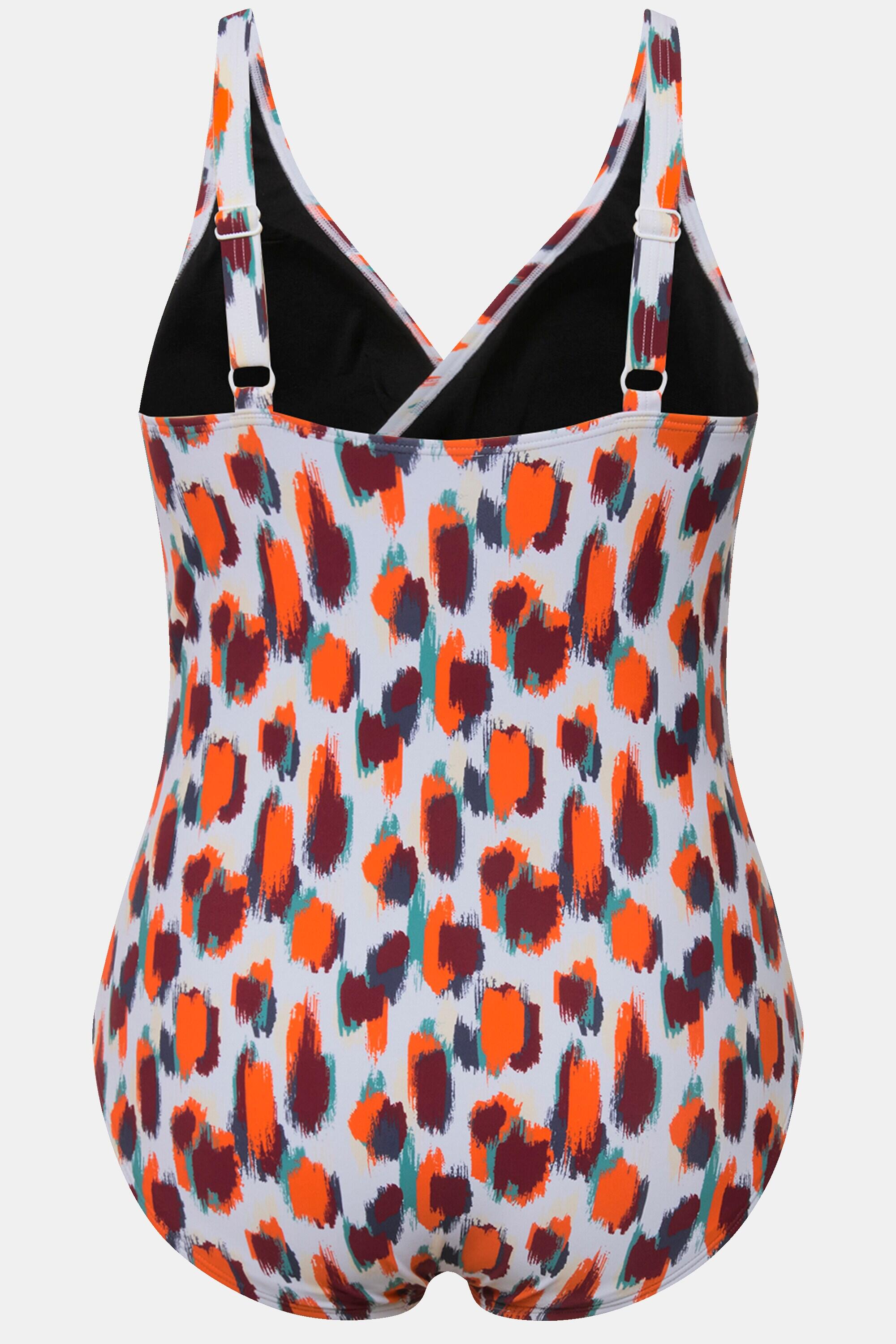 Damen Badeanzug Fleckenmuster herausnehmbare Softcups 12/13