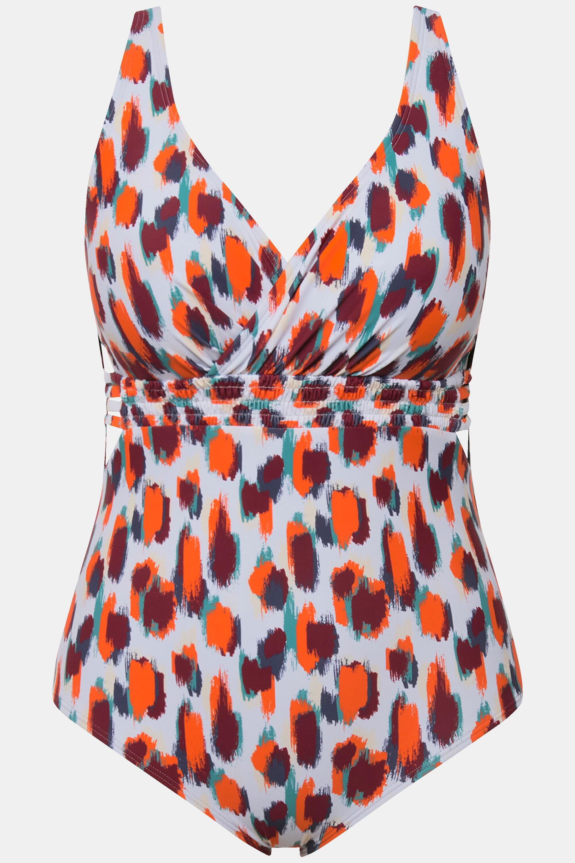 Damen Badeanzug Fleckenmuster herausnehmbare Softcups 11/13