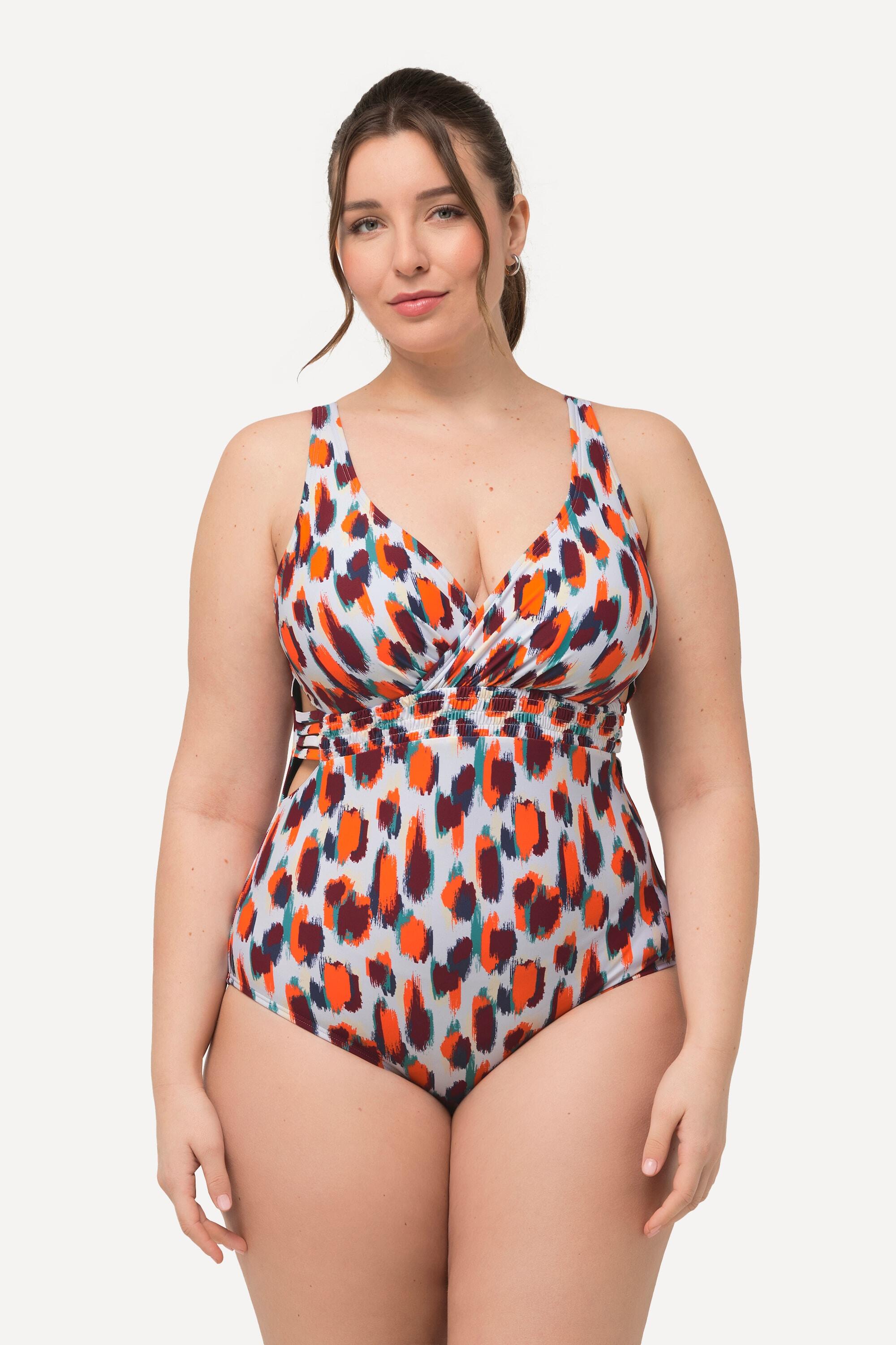 ULLA POPKEN Costume da bagno donna stampa macchie, coppe rimovibili