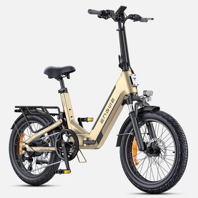 Engwe l20 3.0 boost elektrische fiets - 250w 48v 13,5ah - goud