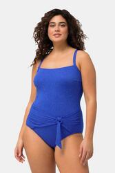 Femme Maillot de bain texturé scintillant. Bonnets souples. Effet