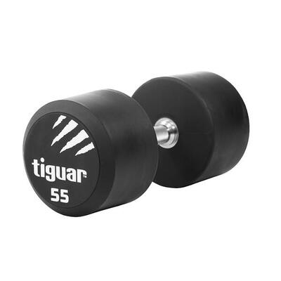 tiguar PU Kurzhantel – 55 kg. Stahlgriff. rutsch- & stoßfest. 15.2 cm Griff