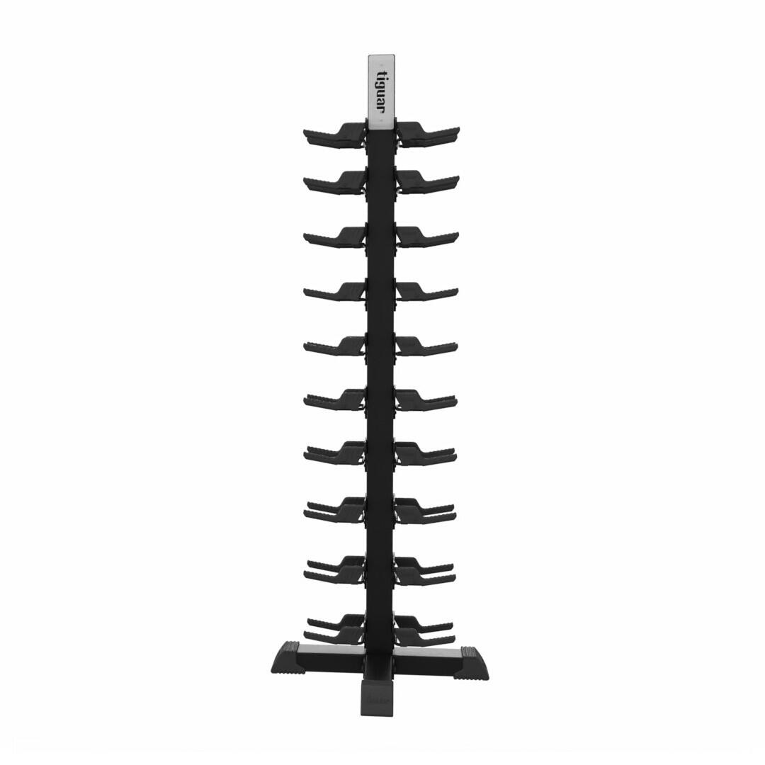 tiguar Hantelständer – 66×66×186 cm, für 10 Paar PU-Hanteln (1–10 kg) 2/3