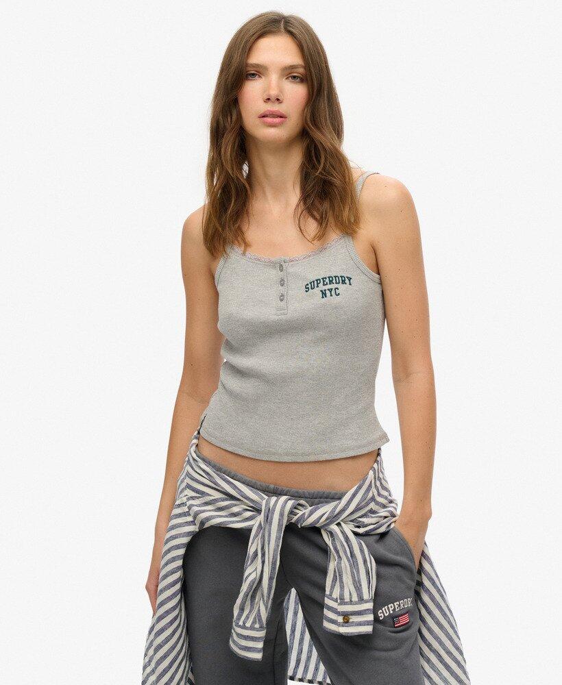 SUPERDRY Besticktes Athletic Button Cami Tanktop
