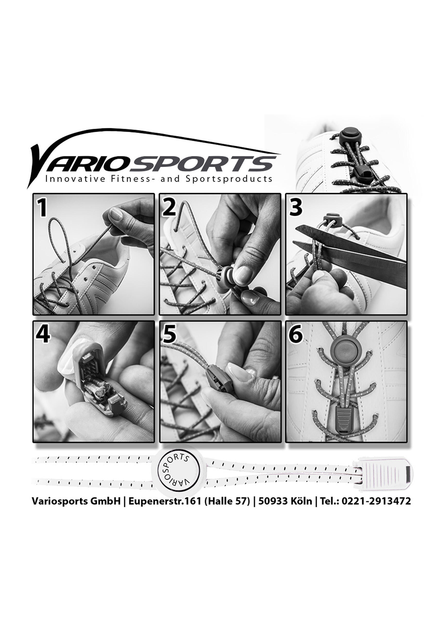 Variosports Shoelaces-Schnürsenkel-3er Pack-pink-blue-green 7/7