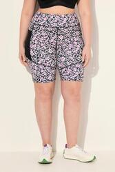 Femme Legging court séchage rapide motif à trous et poche