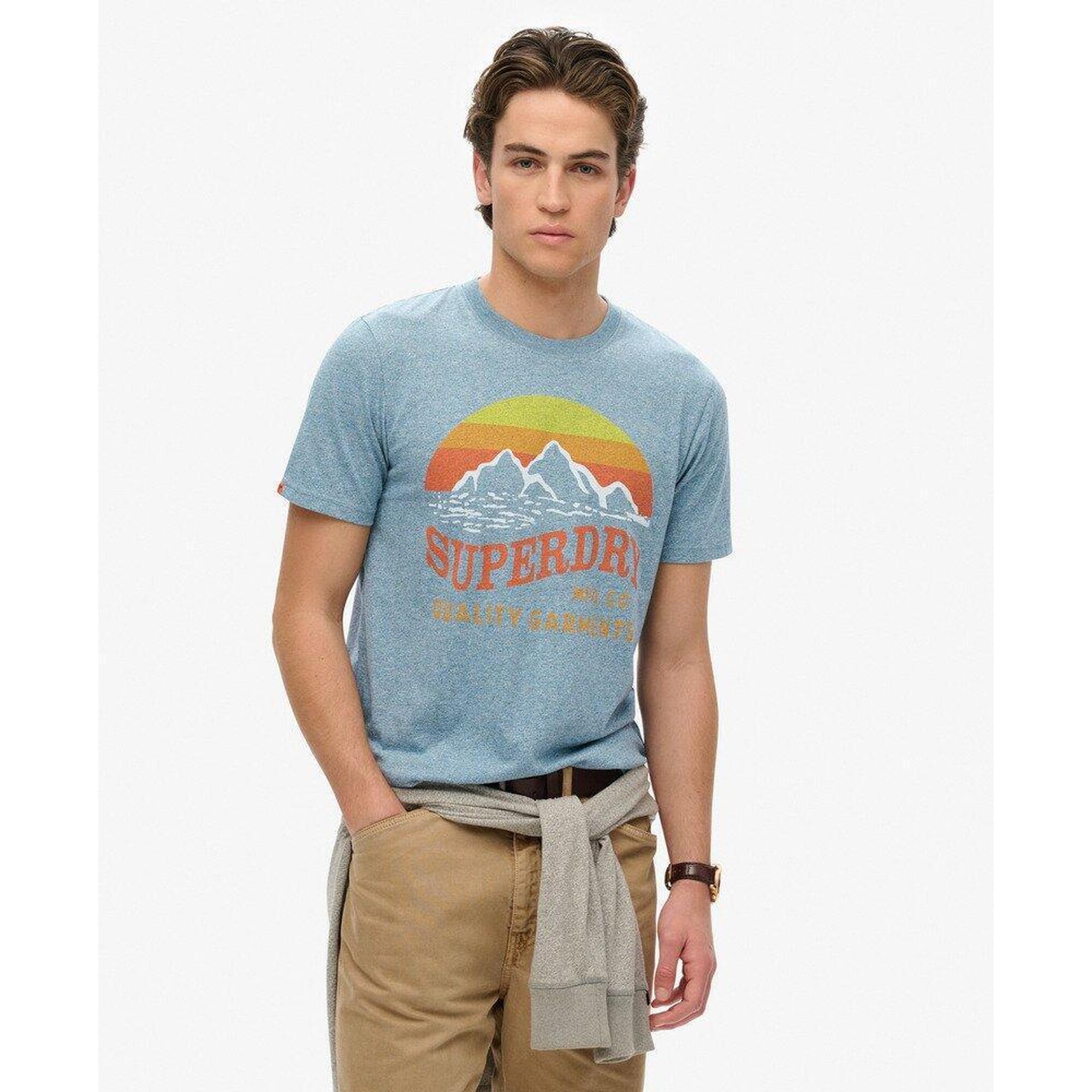 Superdry - Tee-shirt Décontracté Cl Great Outdoors - T-shirt Manches Courtes - Bleu - Decathlon