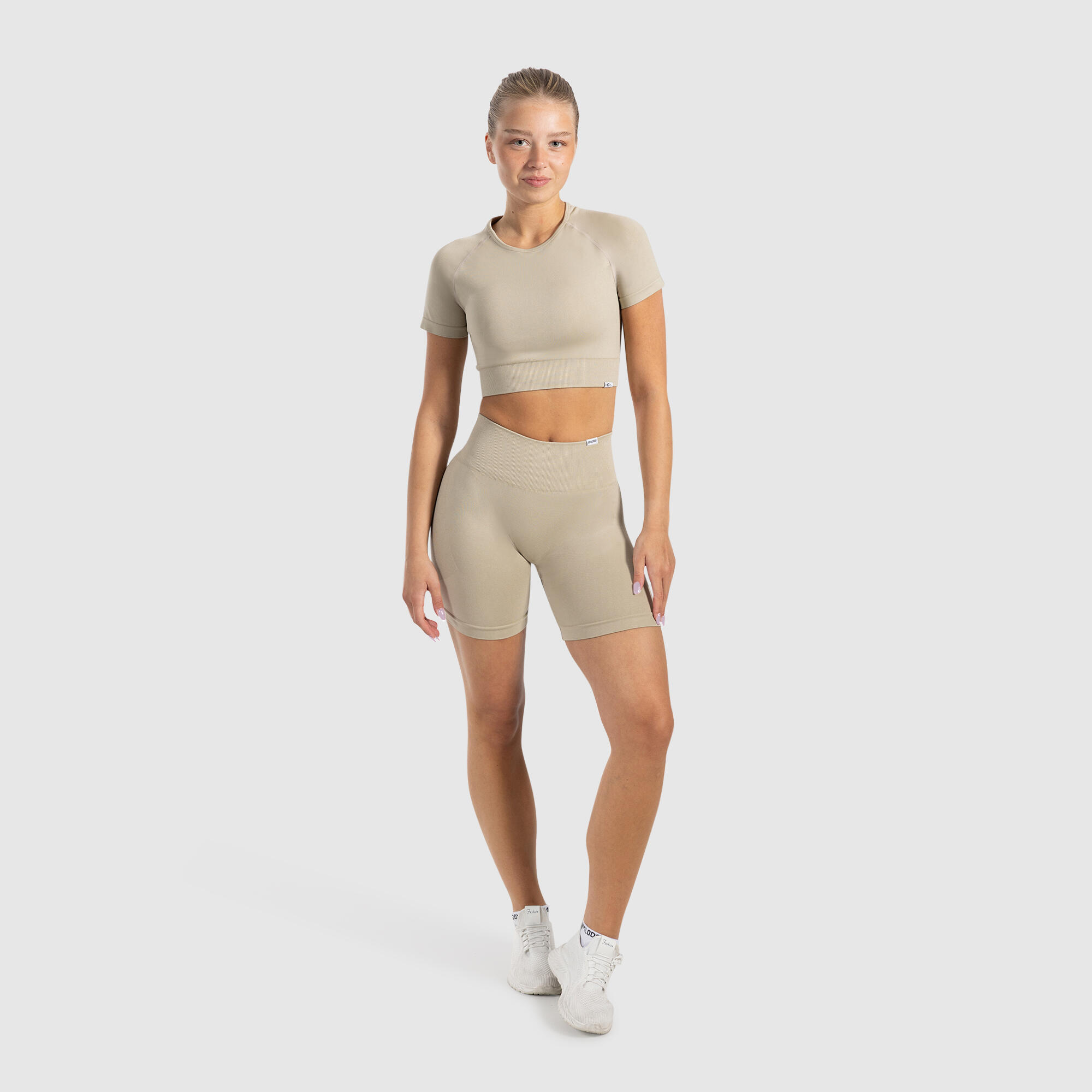 Damen Crop Shirt Elna Taupe 3/5