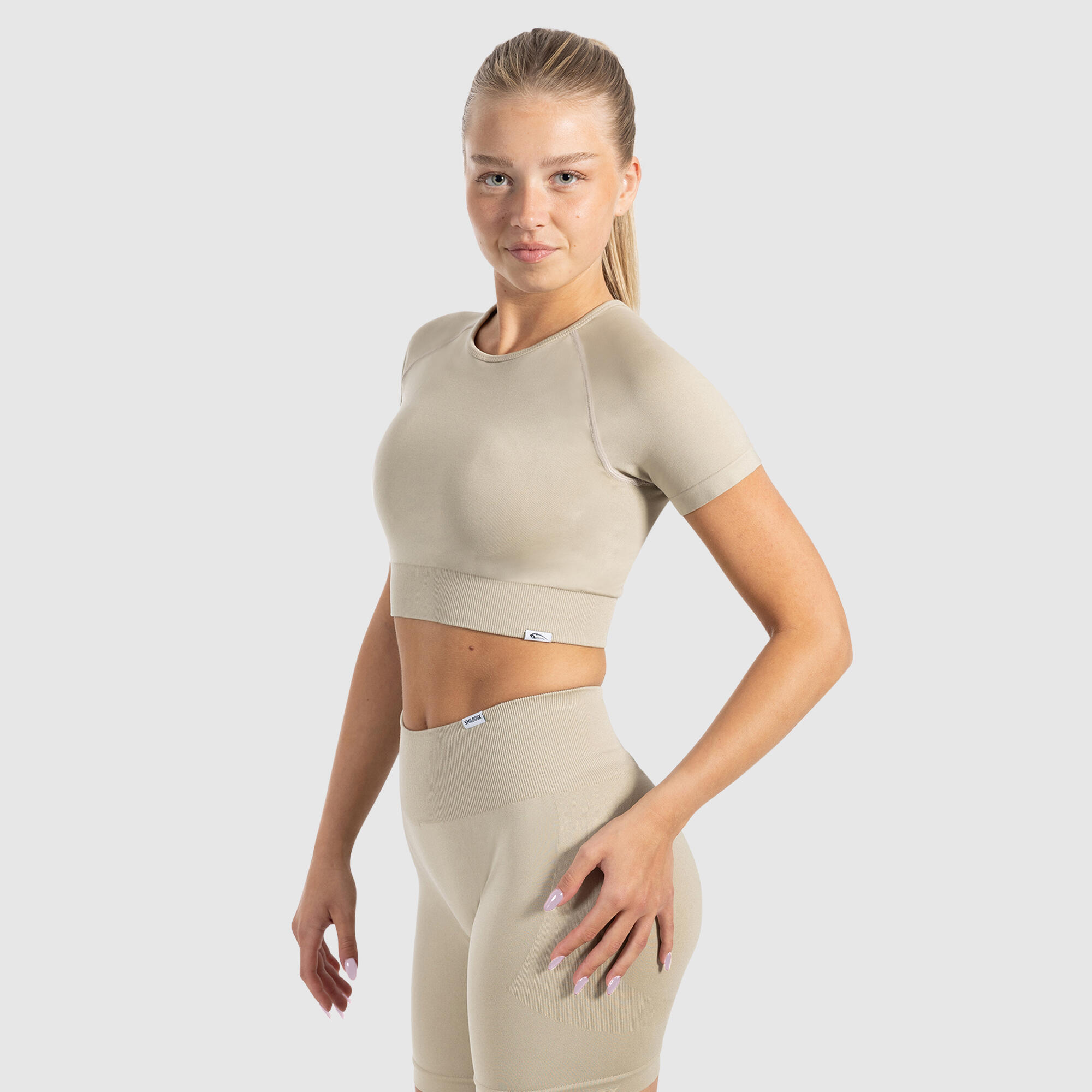 Damen Crop Shirt Elna Taupe 2/5