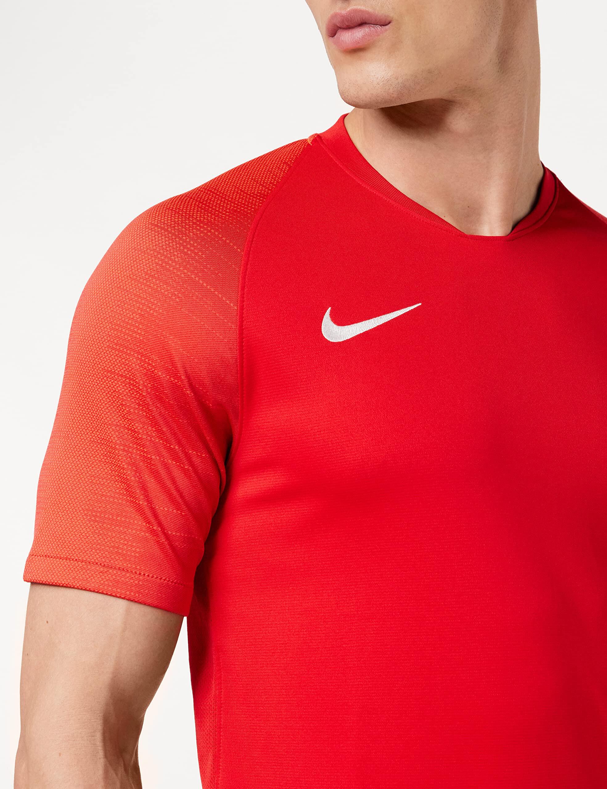 T-shirt Nike M Nk Dry Strike à Manches Courtes pour Homme, Rouge S 3/4