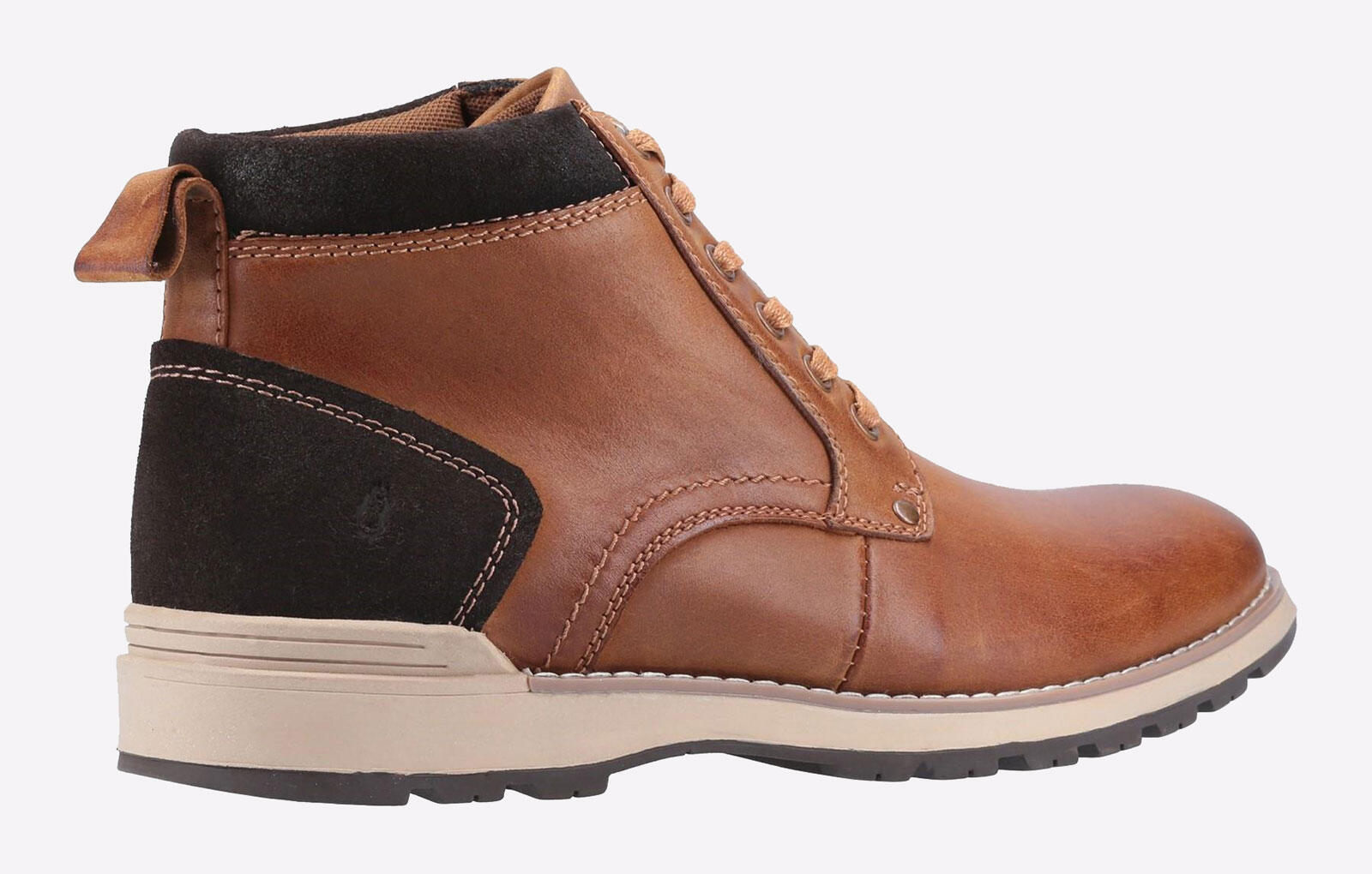 Hush Puppies Men’s Dean Leather Ankle Boots – Comfortable Tan Boots With Rubber Sole