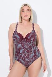 Femme Maillot de bain à bonnets souples et armatures. Motif jungle.
