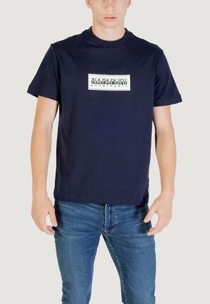 t-shirt crop top S-BOX LOGO SS HOMME bleu