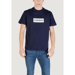 t-shirt crop top S-BOX LOGO SS HOMME BLEU