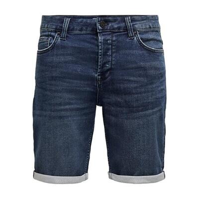 Denim short 8582 heren short blue denim