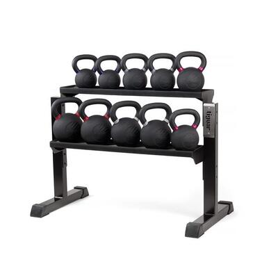 tiguar Kettlebell-Ständer – 2-stufig. erweiterbar. 118 cm. mit Gummimatten