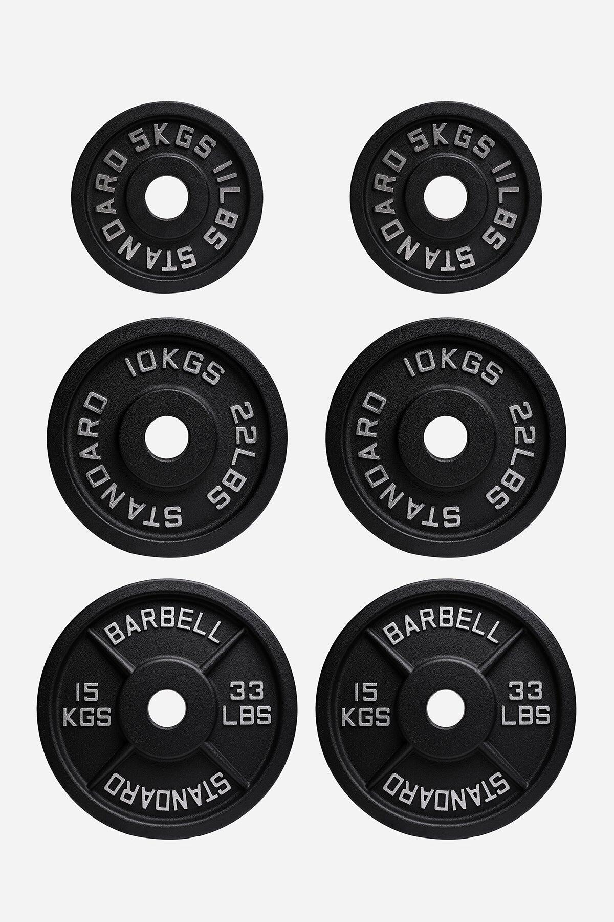 60KG Olympic Cast Iron Plates Set 2/5