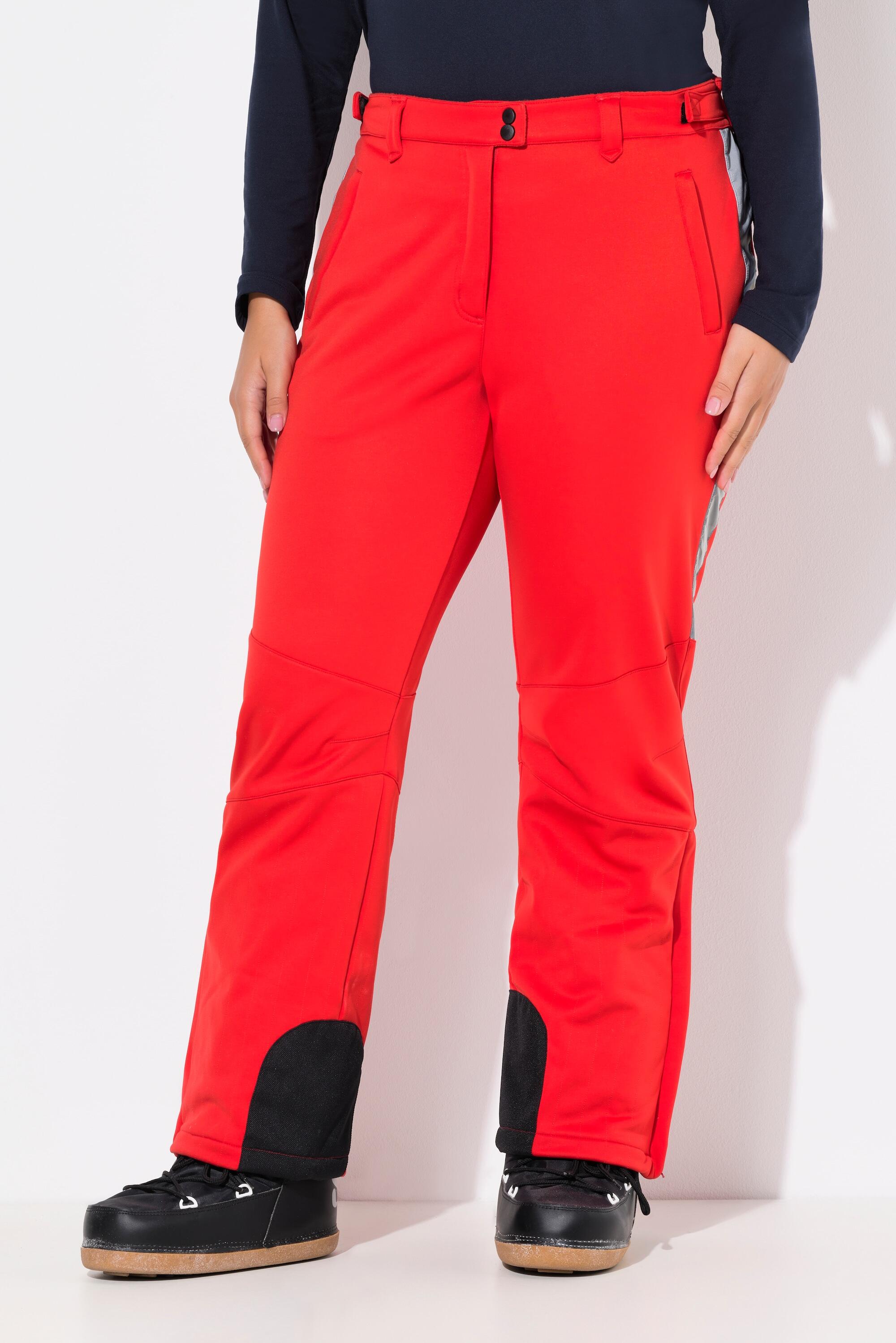 ULLA POPKEN Pantalone softshell donna impermeabile ROSSO con ghette antineve e tasche