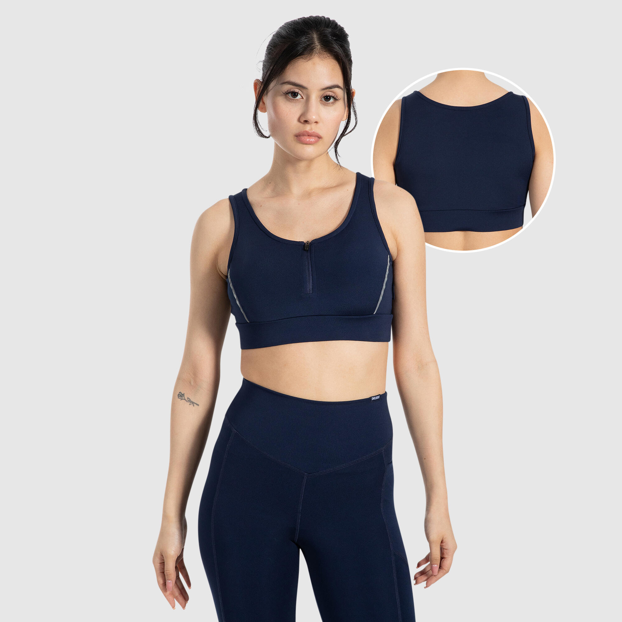 SMILODOX Damen Sport BH Kathi Marineblau