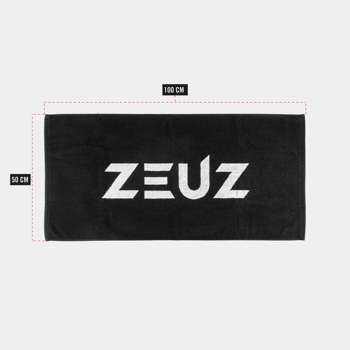 Serviette de sport ZEUZ 100 % coton noir 3/4