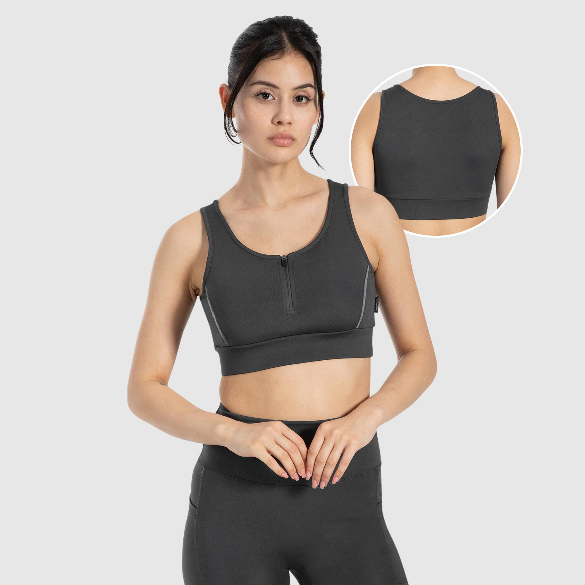 SMILODOX Damen Sport BH Kathi Anthrazit