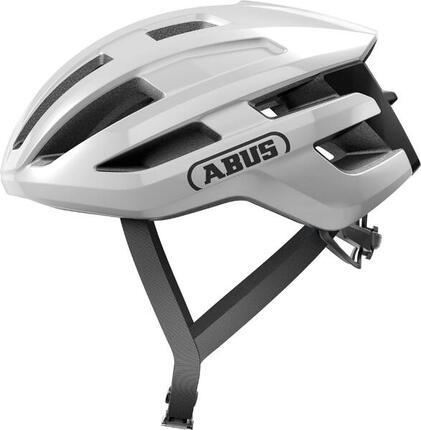 Abus PowerDome Fietshelm in Glanzend Wit, Maat M 54-58 cm