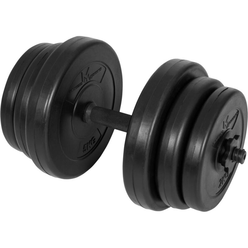 Gyronetics Dumbell - Kunststof - 20 kg - 25 mm - Eén stang