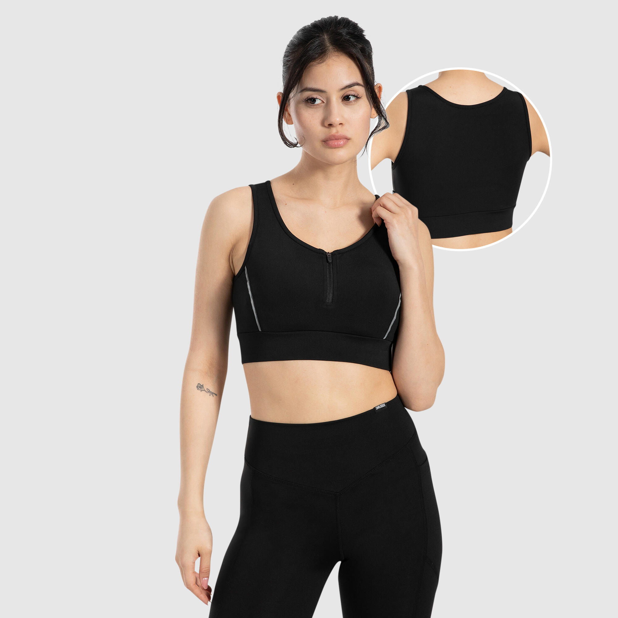 SMILODOX Damen Sport BH Kathi Schwarz