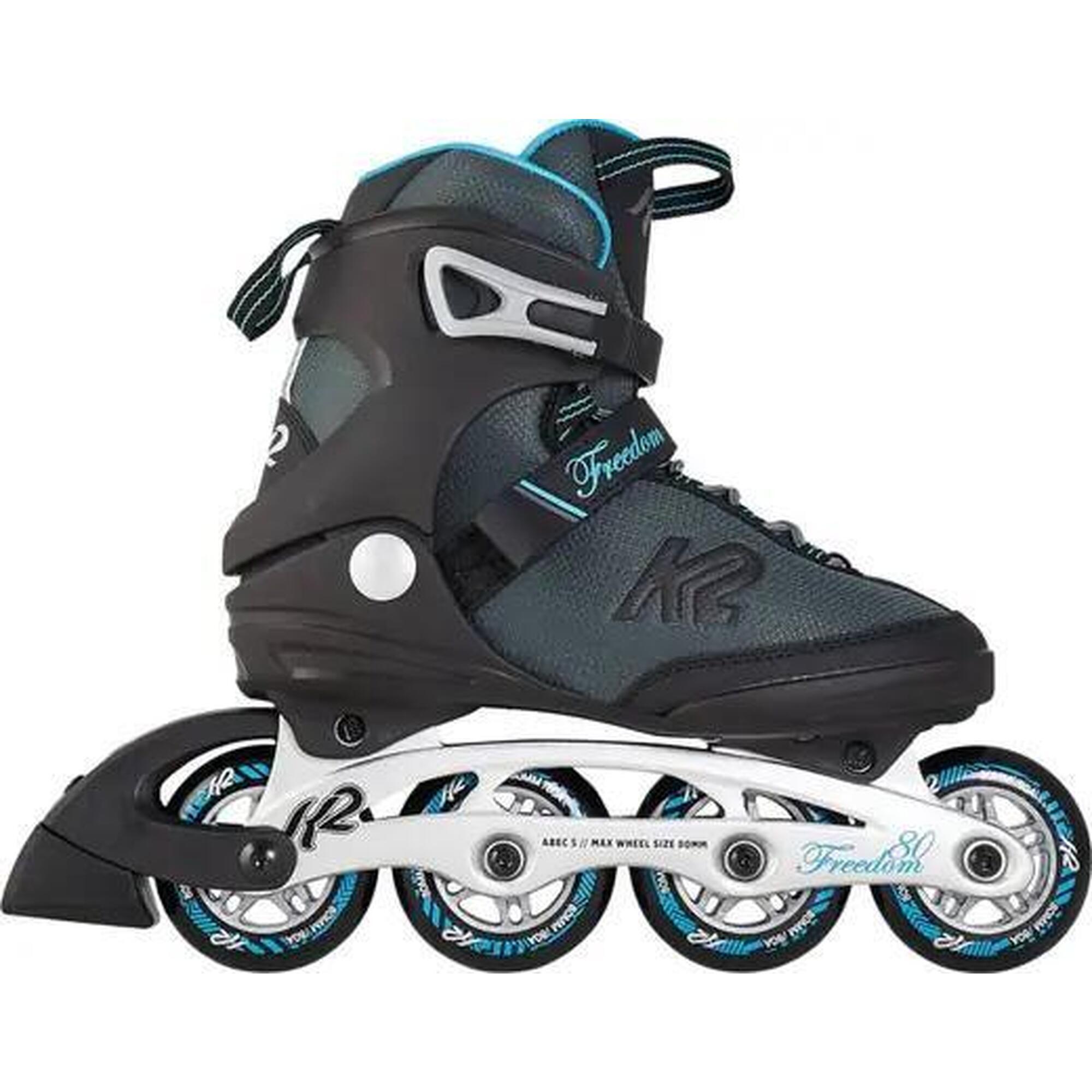 K2 - K2 Freedom 80 Femmes Rollers - Noir - 41.5 - Rollers En Ligne - Bleu|noir - 41,5 - Decathlon