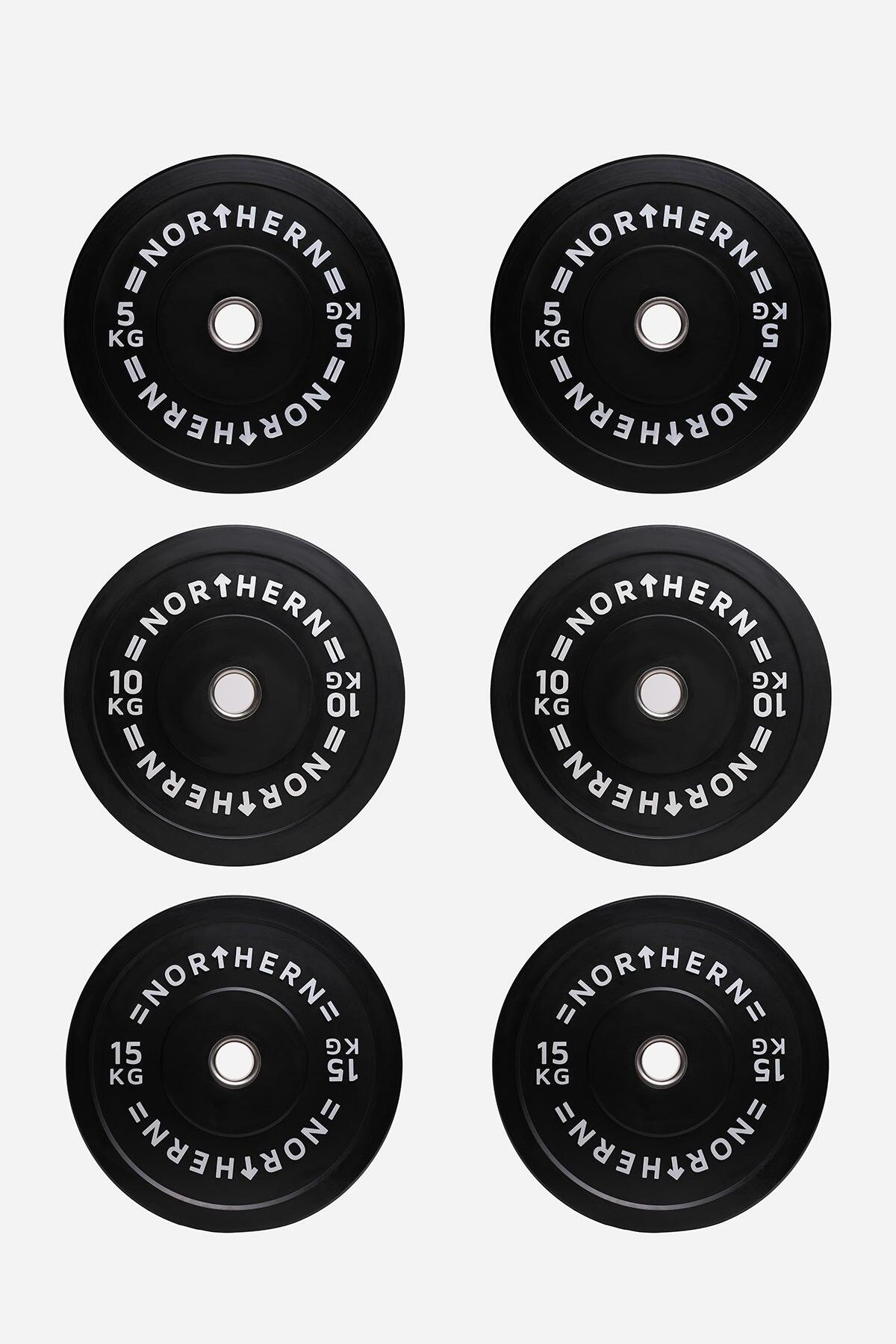 60KG Olympic Bumper Plates Set 2/7