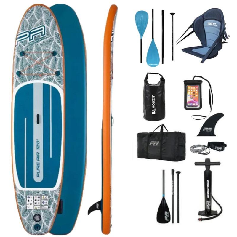 AQUA MARINA PACK COMPLETO DE KAYAK INFLABLE CON REMO AQUA MARINA PURE AIR 12.0 PARA HASTA 2