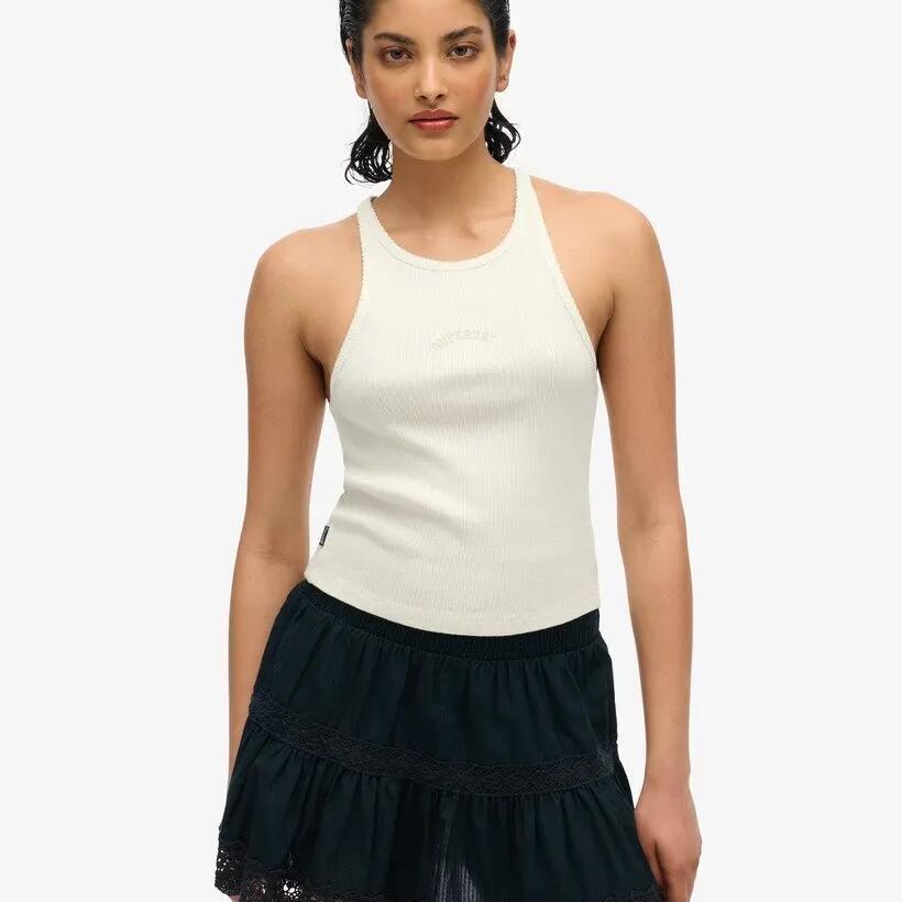 Women's racerback tank top with logo Superdry Essential