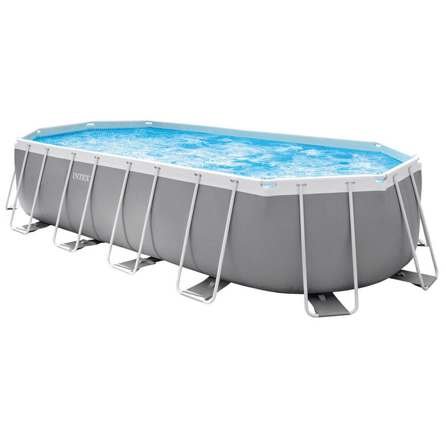 Intex Prism Frame Oval Pool Swimming Pool 610x305x122 cm Schwimmbad Filterpumpe 3/7