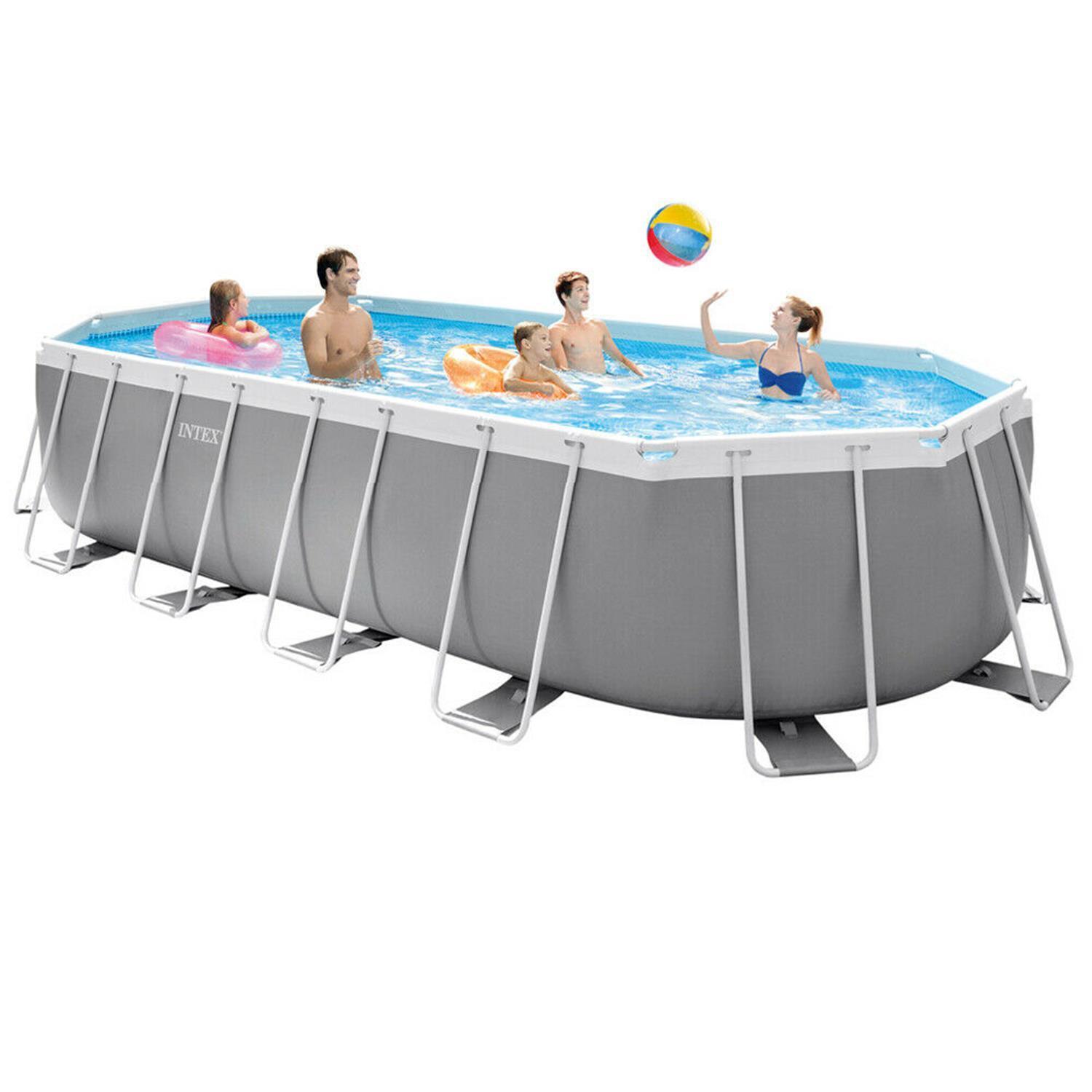 Intex Prism Frame Oval Pool Swimming Pool 610x305x122 cm Schwimmbad Filterpumpe 2/7