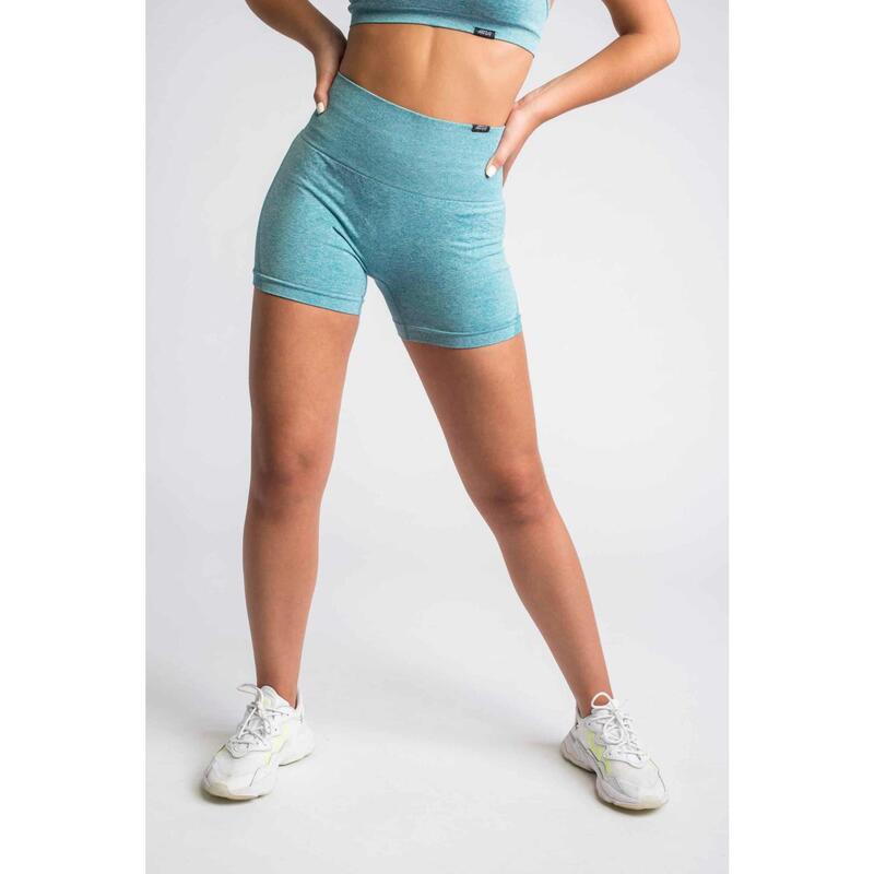 Pulse Seamless Pantalones Cortos Fitness - Mujer - Turquesa