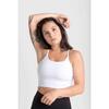 Varsity Brassière De Sport / Crop Top - Femme - Blanc