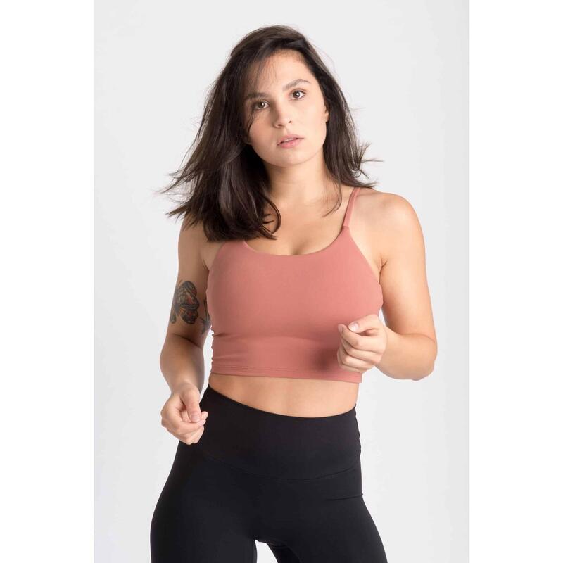 Crop Top 'Varsity' - Aesthetic Wolf - Fitness - Salmone