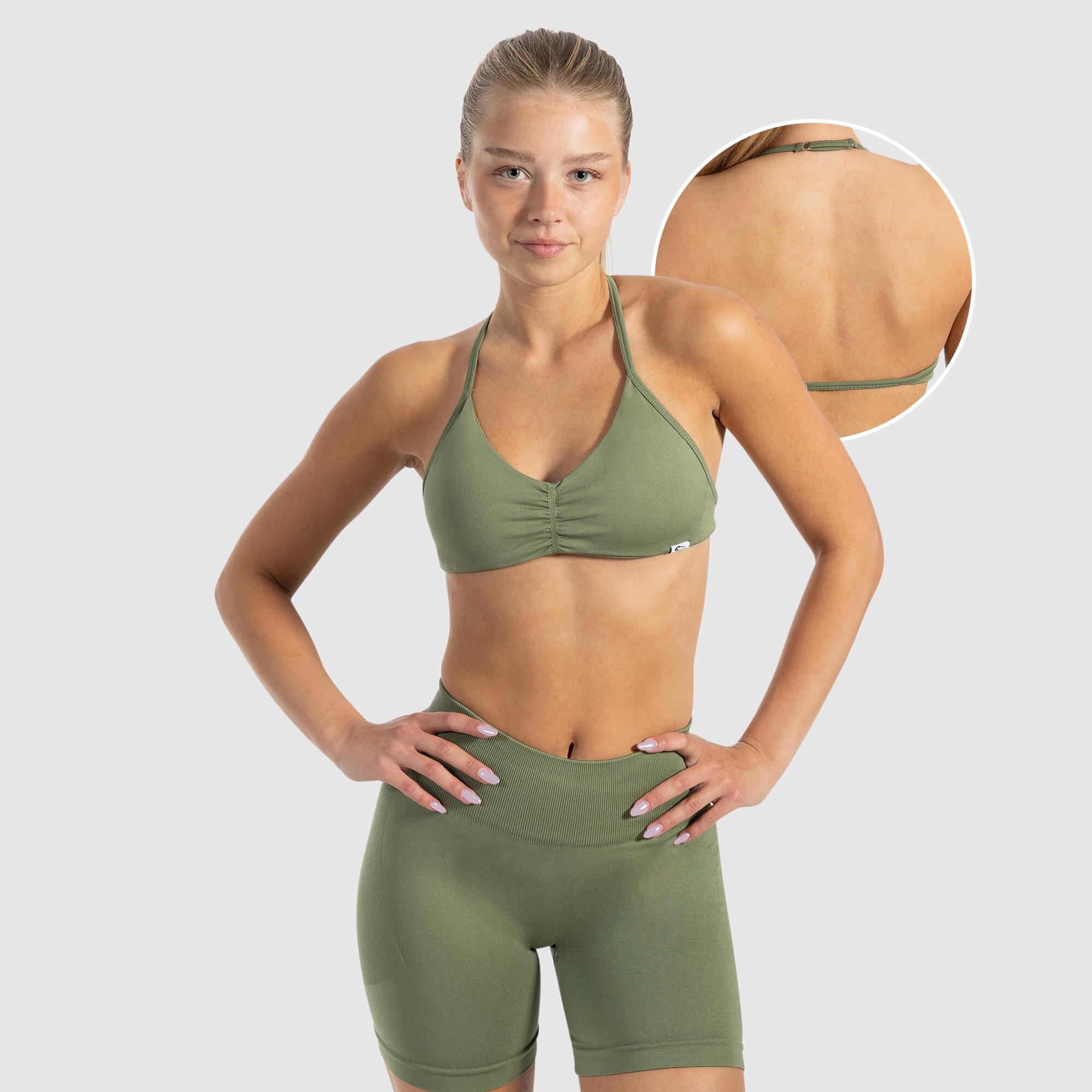 SMILODOX Damen Sport BH Esta Khaki