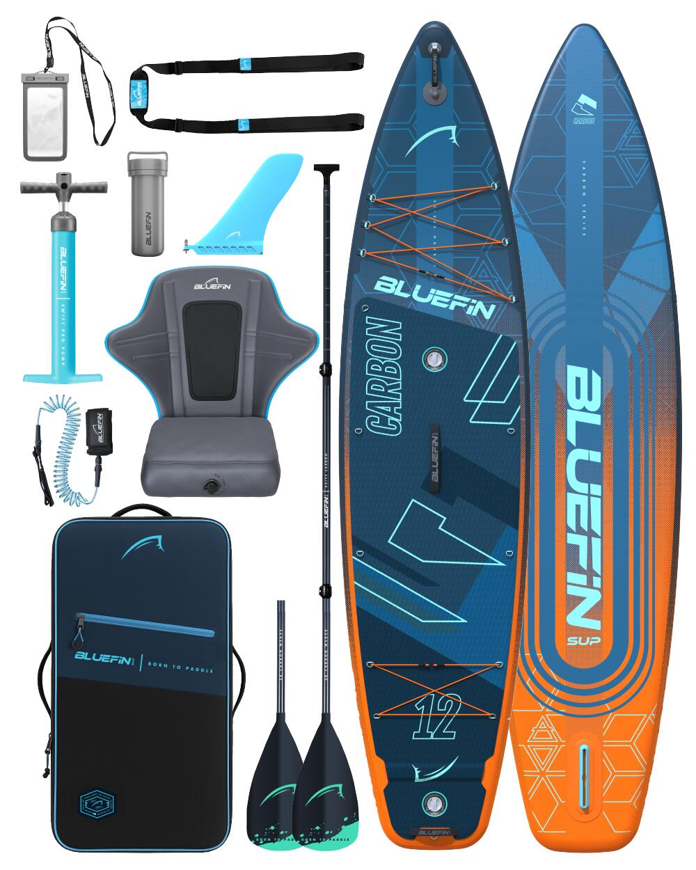BLUEFIN SUP Carbon 12' Premium Opblaasbare SUP