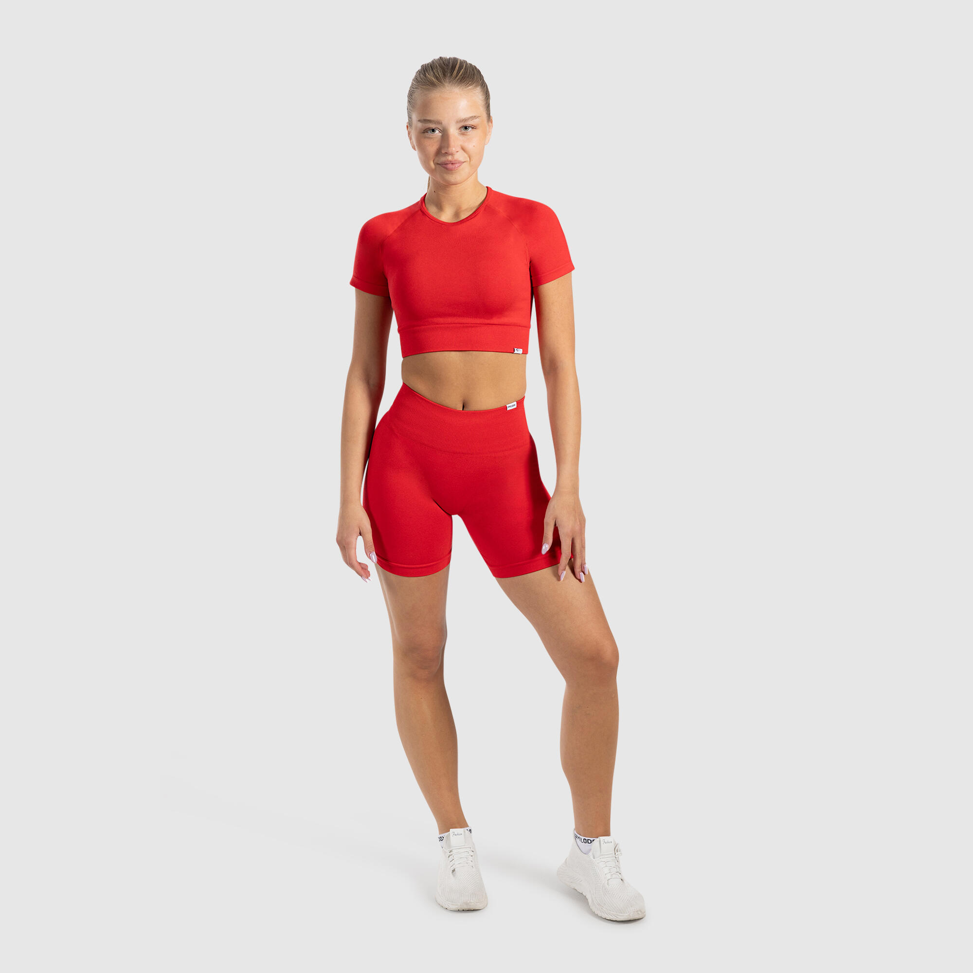 Damen Crop Shirt Elna Rot 3/5