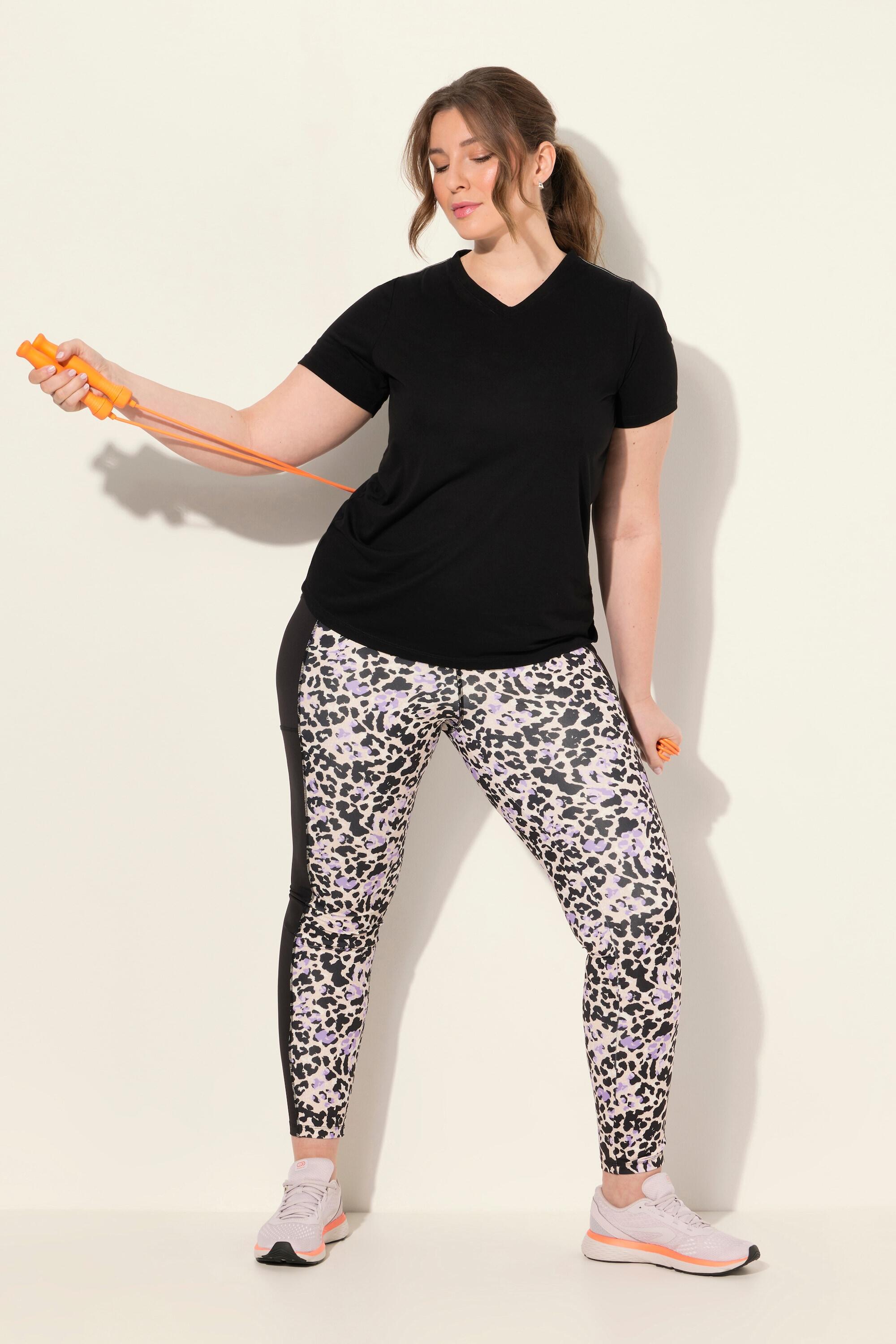 Femme Legging de sport matière recyclée séchant rapidement motif léopard 4/5