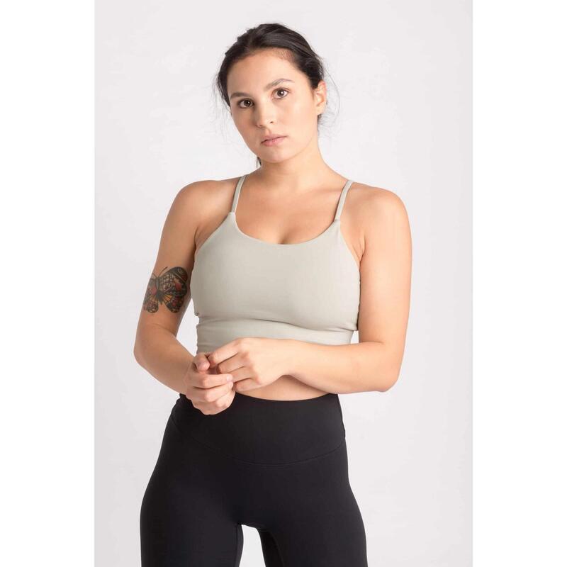 Varsity Brassière De Sport / Crop Top - Femme - Vert