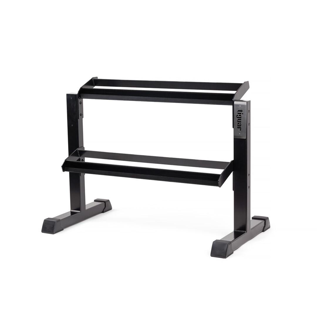 tiguar Hantelständer – 118×66×89 cm, modular & ohne Endkappen, mit Gummiauflagen 2/4