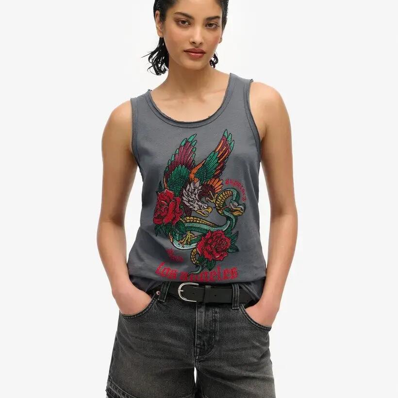 Women's sleeveless top Superdry Neo Trad Tattoo