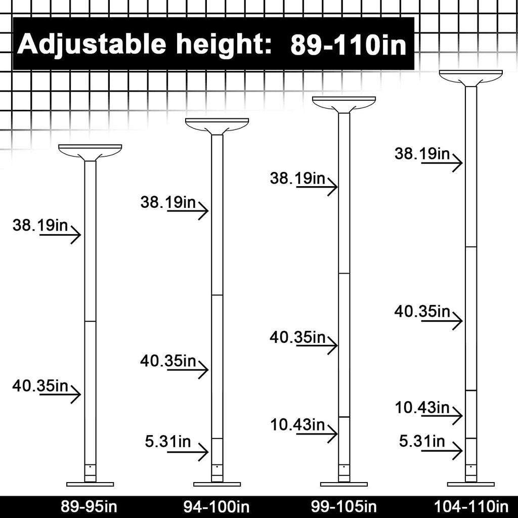 Adjustable Portable Rotating Dance Pole – Static & Spin Modes