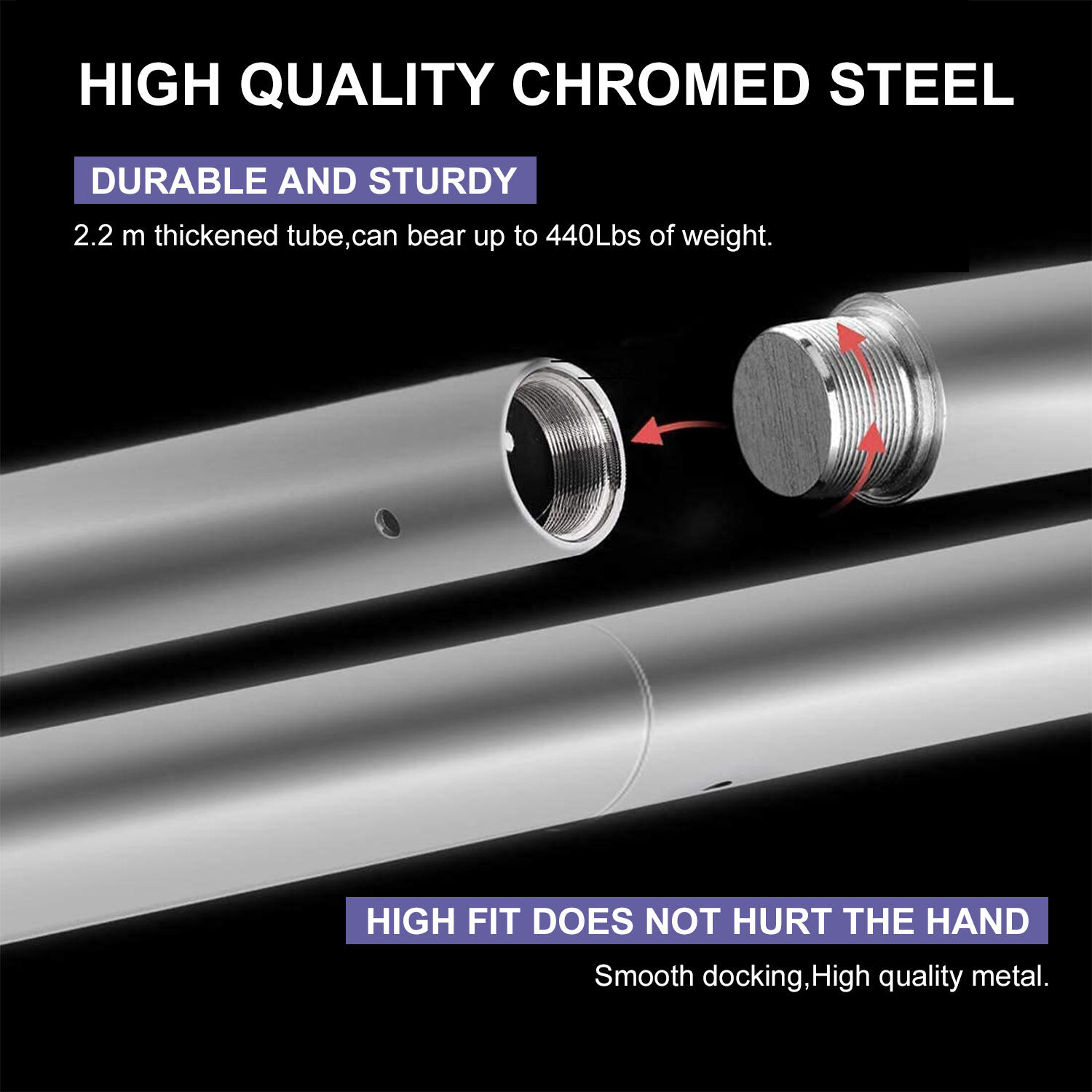 Adjustable Portable Rotating Dance Pole – Static & Spin Modes 6/7