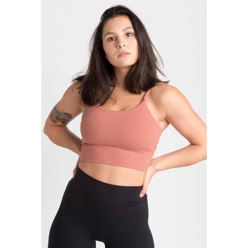 Crop Top 'Varsity' - Aesthetic Wolf - Fitness - Salmone