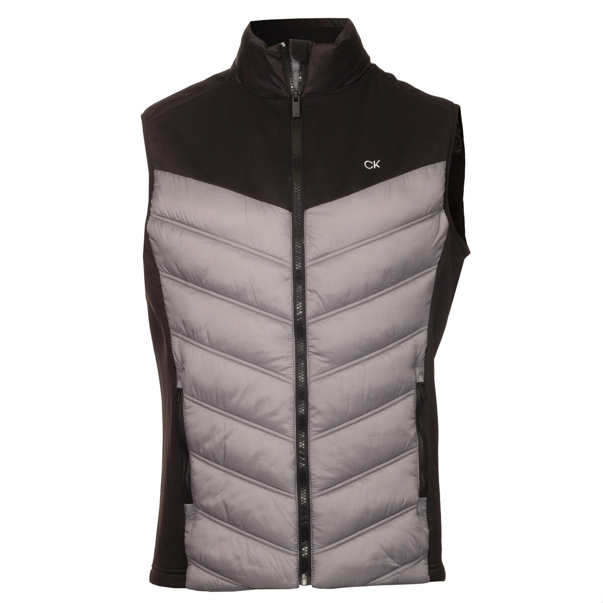 CALVIN KLEIN Calvin Klein Mens Performance Hybrid Gilet - Silver/Black - L